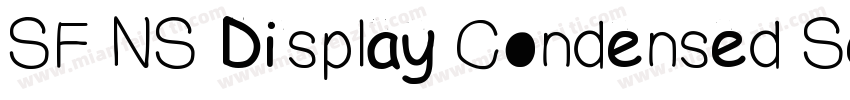 SF NS Display Condensed Semibold字体转换